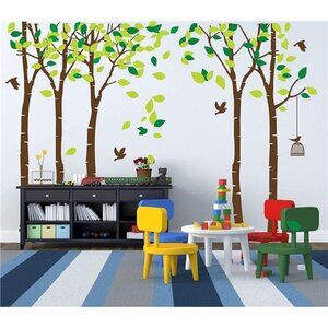 Giant Jungle Tree Wall Decal Nursery Bedroom Removable Vinyl Wall Sticker Kids